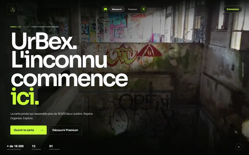 Page d’accueil de Ur-Bex